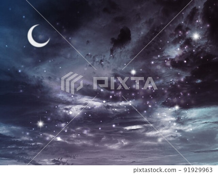 萬聖夜月亮和雲彩 91929963