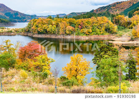 Aomori Prefecture Autumn Leaves Shirakami Mountains-Miyama Lake- 91930198