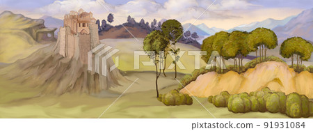 Ancient Italian landscape 91931084