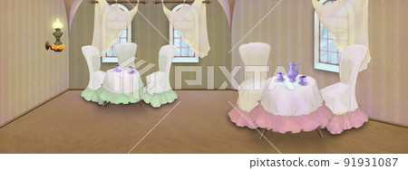 Cafe interior in retro style 91931087