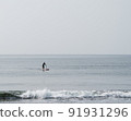 SUP floating in the sea 91931296