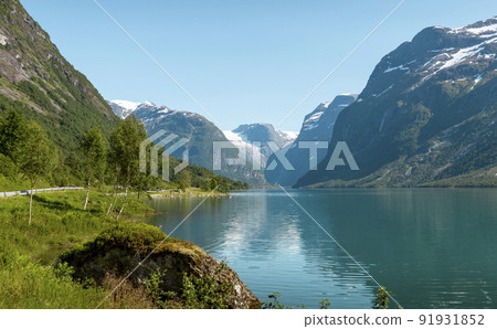 Landscape panorama of lake in Norway Landscape panorama of lake in Norway 91931852
