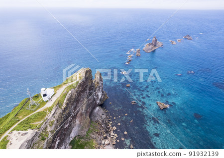 Cape Kamui, Hokkaido (aerial view) 91932139