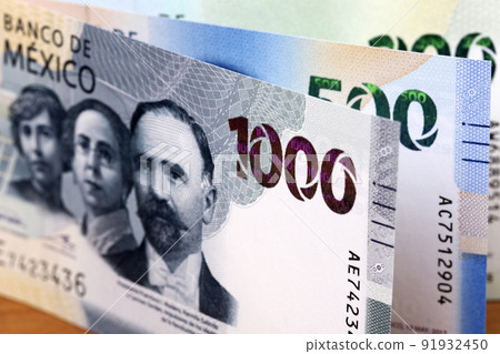 Mexican peso a business background. Mexican peso a business background. 91932450