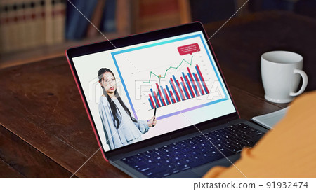 Women taking online lessons Online lessons Webinar Women taking online lessons Online lessons Webinar 91932474