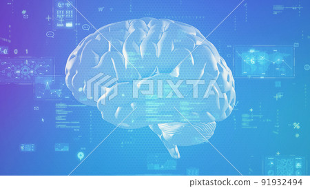 Brain and technology AI artificial intelligence Brain and technology AI artificial intelligence 91932494