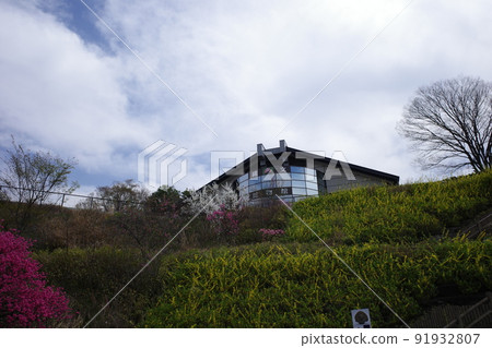 Shakado Ruins Museum seen from Shakado PA on the Chuo Expressway down line 91932807