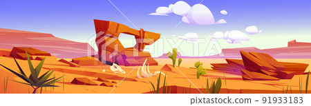 Arizona desert landscape, wild west background 91933183