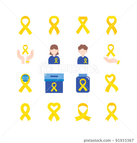 Set of Round Line Icons of Different Female Breast Size Stock