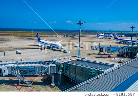 [Cityscape of Tokyo] Cityscape around Haneda Airport (Terminal 2) 91933597