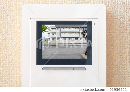 Intercom that synthesizes the scenery of a residential area 91936321