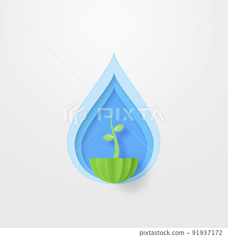 Paper cut drop ecology 91937172