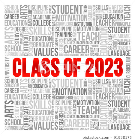 CLASS OF 2023 word cloud collage, education concept background 91938175