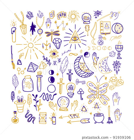 Magic Doodle Set Isolated 91939106