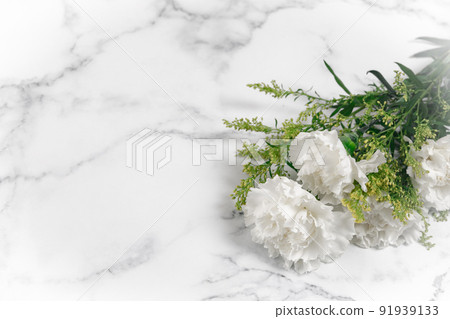 Flowers: White carnation Image of offering flowers Flowers: White carnation Image of offering flowers 91939133