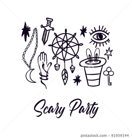Scary Party Doodle Postcard 91939144