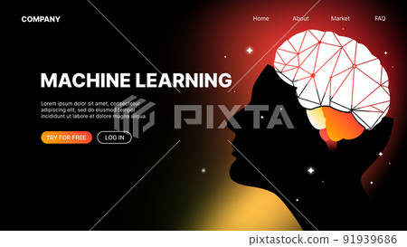 Machine Learning Landing Page Template for Business Website Machine Learning Landing Page Template for Business Website 91939686