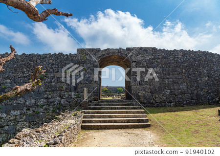 沖繩中城城一野國城牆 91940102