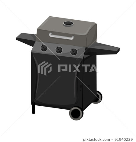 bbq barbecue grill cartoon vector illustration 91940229