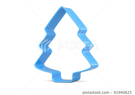 Metal cookie cutters for homemade Christmas biscuit on a white background. Metal cookie cutters for homemade Christmas biscuit on a white background. 91940625