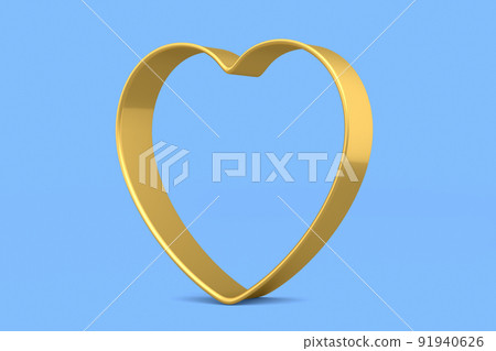 Metal cookie cutters for homemade Christmas biscuit on a blue background. Metal cookie cutters for homemade Christmas biscuit on a blue background. 91940626