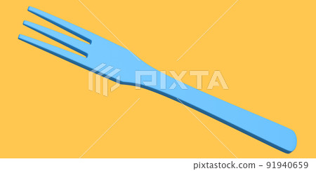 Wooden spoon or kitchen utensils on orange background. 91940659