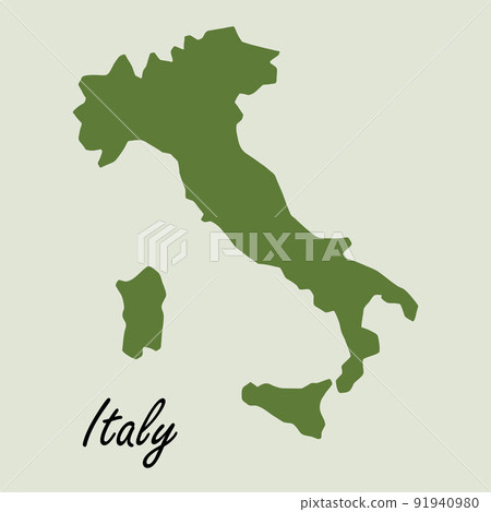 Doodle freehand drawing of italy map. 91940980
