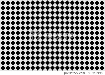 White and black diamond-shaped checkered pattern, diamond-shaped checkered background material. 91940998