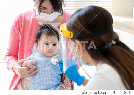 asian doctor examine baby health 91941866