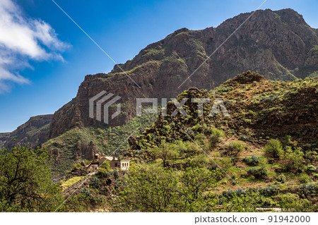 Amazing View on Barranco de Guayadeque, Gran Canaria, Canary Island, Spain, Europe Amazing View on Barranco de Guayadeque, Gran Canaria, Canary Island, Spain, Europe 91942000