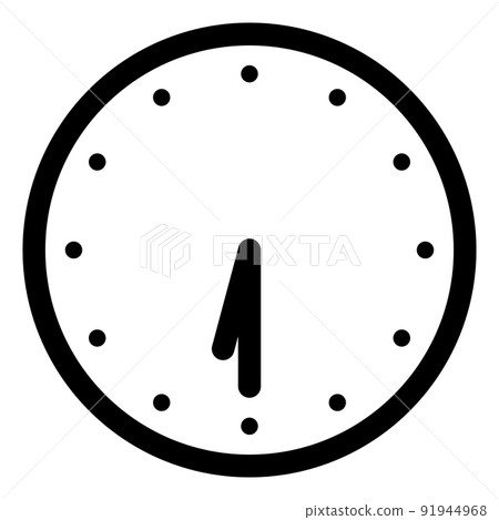 A simple clock face showing 6:30 91944968