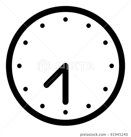 顯示 7:30 的簡單鐘面 顯示 7:30 的簡單鐘面 91945240