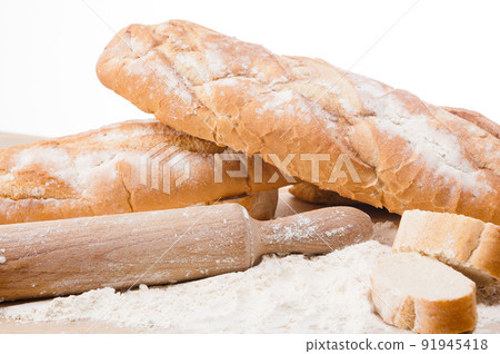 different types of artisan bread just out of the oven 91945418