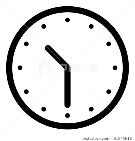 A simple clock face showing 10:30 91945618