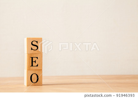 SEO. Search Engine Optimization. Search engine optimization. Wooden block 91946393