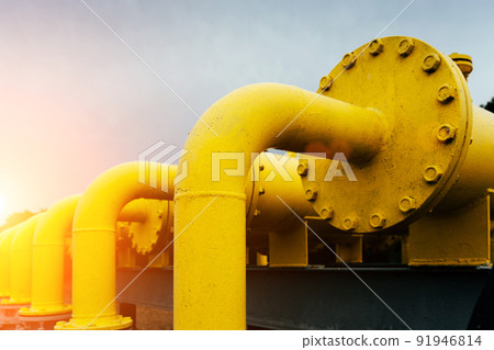 Gas pipes oil energy. Yellow gas pipeline energy equipment. Fuel power technology. Safety valve in gas pipe industry. Gas pipes oil energy. Yellow gas pipeline energy equipment. Fuel power technology. Safety valve in gas pipe industry. 91946814