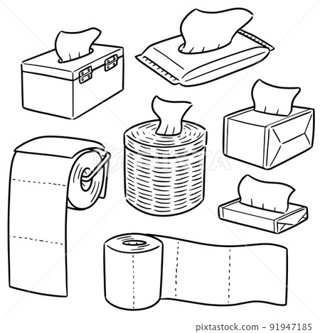 vector set of tissue papers vector set of tissue papers 91947185