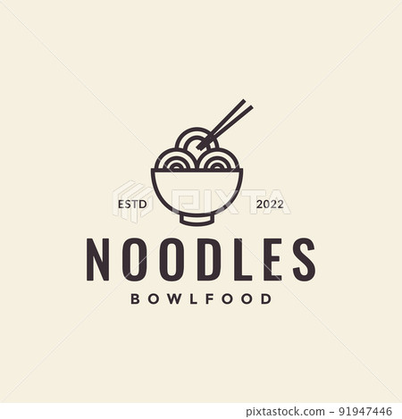 hipster bowl noodle and chopstick logo design vector graphic symbol icon illustration creative idea hipster bowl noodle and chopstick logo design vector graphic symbol icon illustration creative idea 91947446