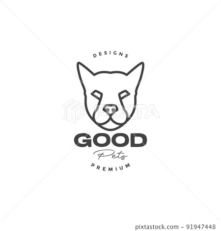 line head pets dog pit bull vintage logo design vector graphic symbol icon illustration creative idea line head pets dog pit bull vintage logo design vector graphic symbol icon illustration creative idea 91947448