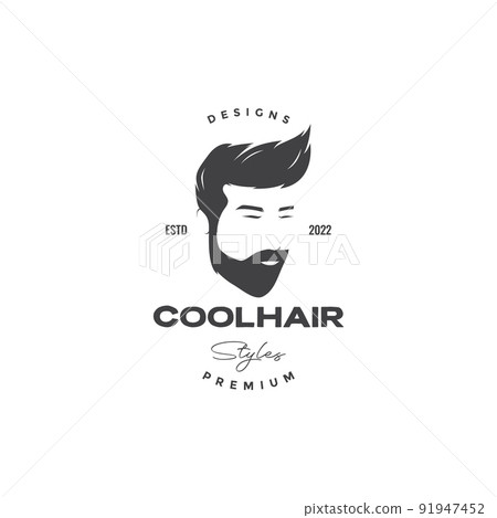 cool man head with good hairstyle vintage logo design vector graphic symbol icon illustration creative idea cool man head with good hairstyle vintage logo design vector graphic symbol icon illustration creative idea 91947452