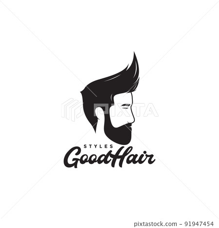 side view cool man with beard and hairstyle logo design vector graphic symbol icon illustration creative idea side view cool man with beard and hairstyle logo design vector graphic symbol icon illustration creative idea 91947454