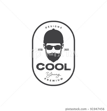 cool man with beard and beanie hat vintage logo design vector graphic symbol icon illustration creative idea cool man with beard and beanie hat vintage logo design vector graphic symbol icon illustration creative idea 91947456