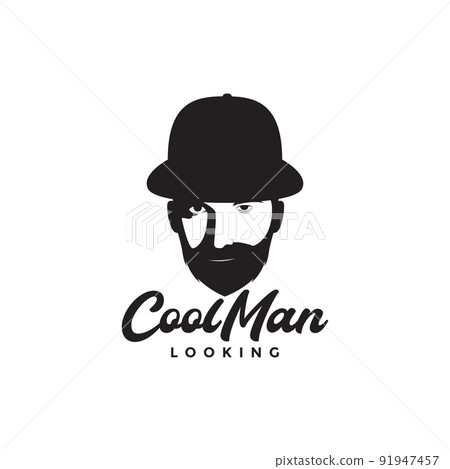 mystery man with beard and hat detective logo design vector graphic symbol icon illustration creative idea mystery man with beard and hat detective logo design vector graphic symbol icon illustration creative idea 91947457
