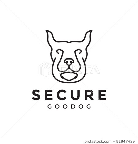 modern line head pets dog secure logo design vector graphic symbol icon illustration creative idea modern line head pets dog secure logo design vector graphic symbol icon illustration creative idea 91947459