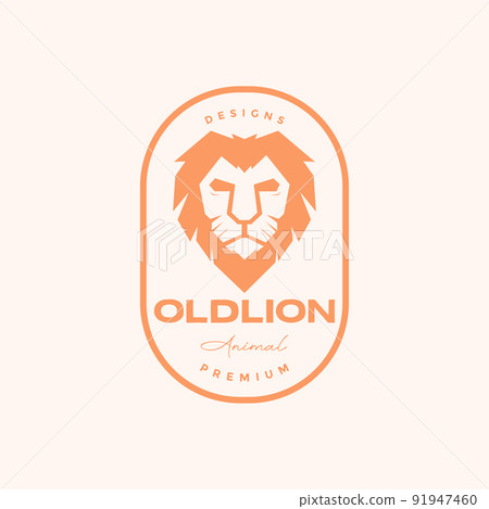 line badge with head old lion logo design vector graphic symbol icon illustration creative idea line badge with head old lion logo design vector graphic symbol icon illustration creative idea 91947460