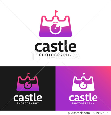 Castle Camera for Photography Logo Design Template 91947596