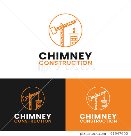 Chimney Construction Logo Design Template Chimney Construction Logo Design Template 91947600