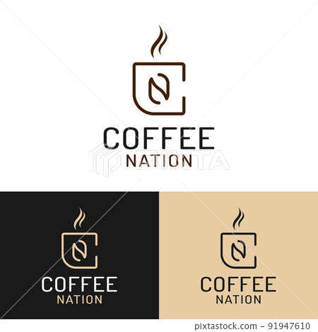 Letter C N CN NC Coffee Nation Logo Design Template Letter C N CN NC Coffee Nation Logo Design Template 91947610