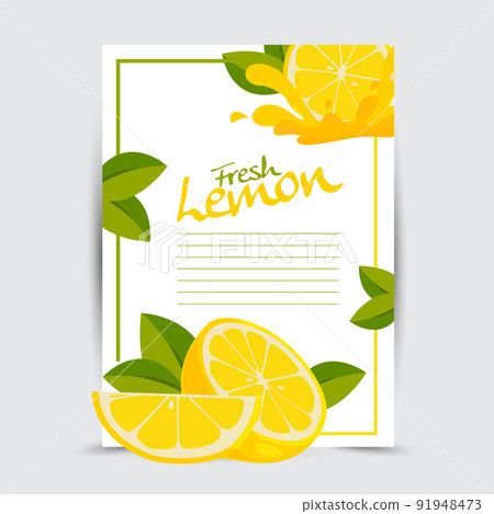 fresh lemon vector 91948473