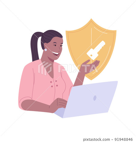 Data access isolated cartoon vector illustrations. Data access isolated cartoon vector illustrations. 91948846